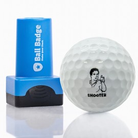 HODL 21 Ball Badge - Golf Ball Stamp, Self-Inking Golf Ball Stamper, Golf Ball Marker, Reusable Golf Ball Marking Tool to Identify Golf Balls, Reusable Ink Stamp for Golf Balls (Shooter)