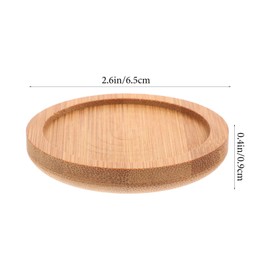 UPKOCH Posavasos De Bambú De 6 Posavasos Redondos para Bebidas Posavasos para Tazas De Té Posavasos Antideslizantes Bandeja para Tazas De Café Soporte para Bebidas para El Hogar (2.6 in)
