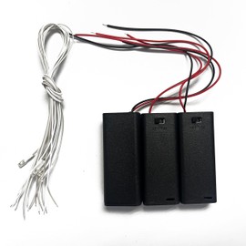 Kisoy DIY House Accessory for Dollhouse Miniature-3 PCS of AAA Battery Packs with 6 PCS of Light Wires