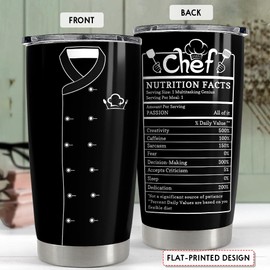 SANDJEST - Vaso de regalo para mujeres y hombres, 20 onzas con aislamiento de acero inoxidable, taza de café, taza de viaje, chefs, regalos para cumpleaños, Navidad, amantes del cocinero, regalo