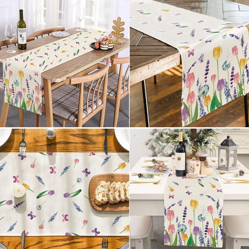 Modern Table Runner Spring Modern Table Runner Linen Table Runner