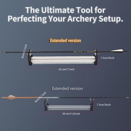 SPG Archery Extended Arrow Spinner, Arrow Spine Tester Straightness Inspector Squaring Tool, Arrow Balance Checker Arrow Roller for Checking Arrows (Extended Spinner)