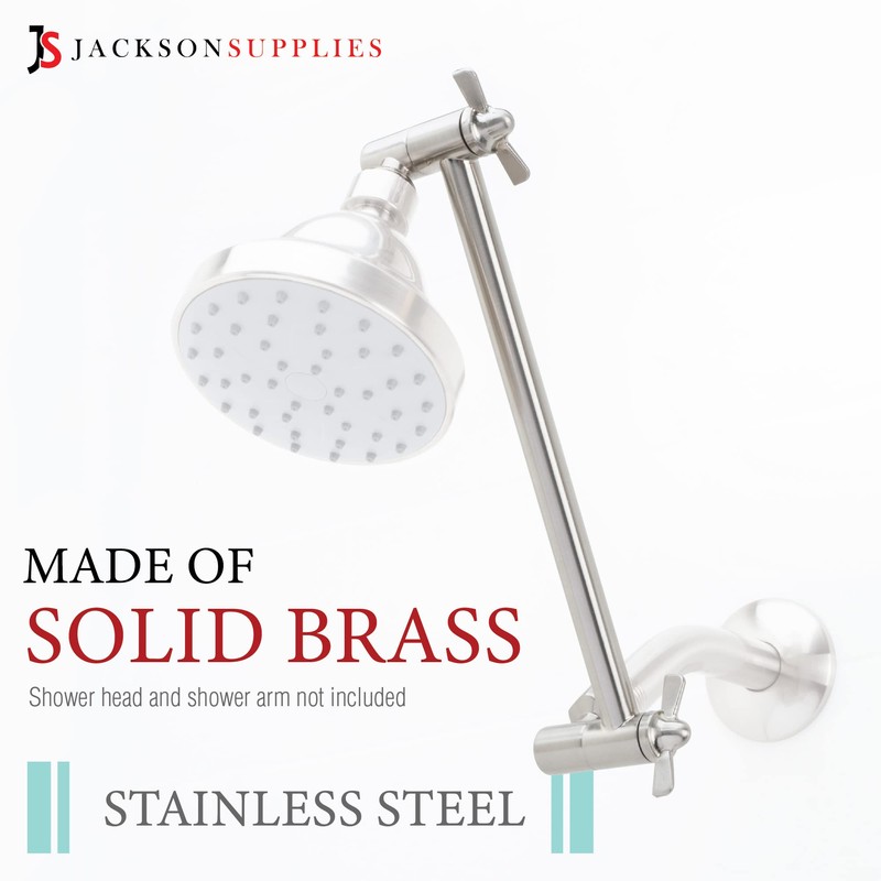 Shower Head Extension Arm by JS Jackson Supplies, Adjustable 10