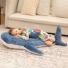 Tezituor 51inches Giant Whale Shark Stuffed Animal, 4.3ft Large Blue
