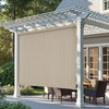 AOSKY Outdoor Roller Shades，Cordless Patio Shades Roll Up Outdoor Blinds，Roller