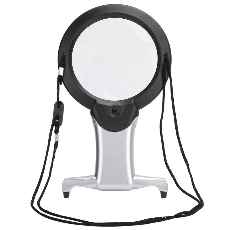 26X Dual LED Reading Magnifier Handheld Neck Wearing MultiFunction Table
