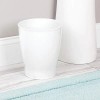 InterDesign iDesign Franklin Compact Round White Trash Can for Home