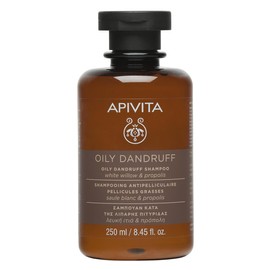 Apivita Shampoo Anticaspa grasa 250ml - Tratamiento anticaspa natural para cuero cabelludo graso, graso y escamoso - Alivio del picor del cuero cabell