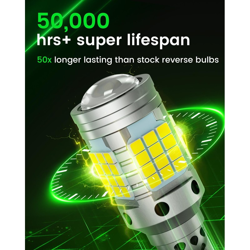 PINIHED LED Reverse Light Bulbs for 2013-2026 Honda Civic, 6000K