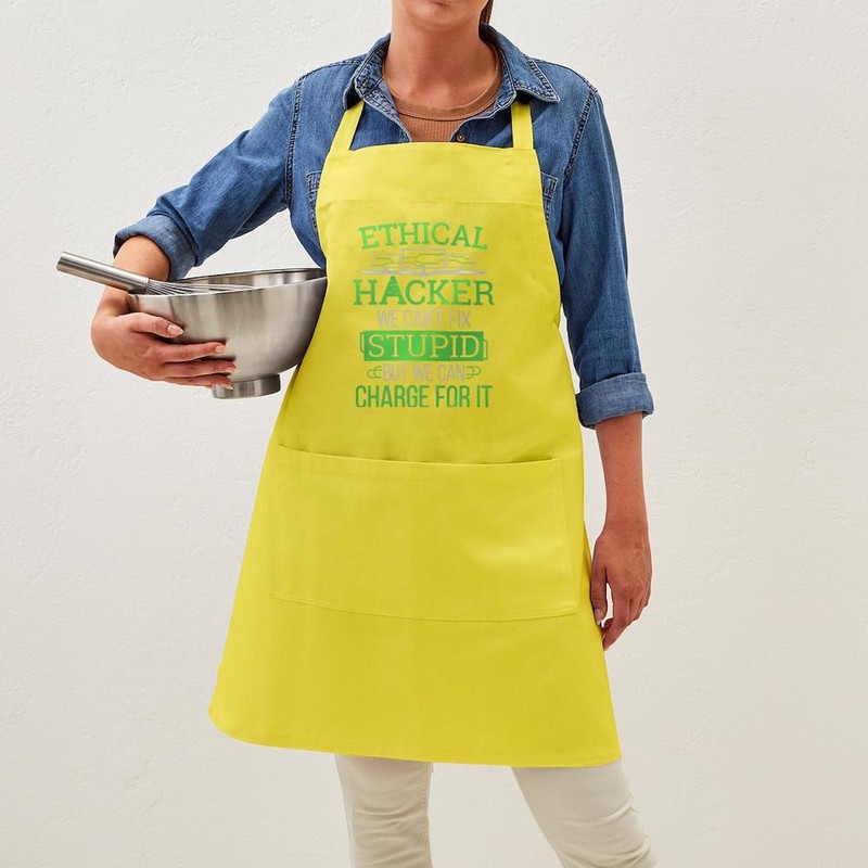 CafePress Cybersecurity Computer Hacking Ethical Hacker Kitchen Apron with Pockets,