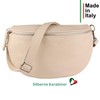 MIRROSI® Women's Bum Bag, Genuine Leather, Made in Italy, Shoulder