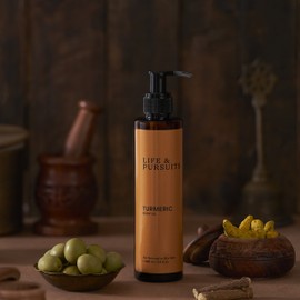Life & Pursuits Turmeric Body Oil (200ml), Ayurveda Massage Oil for Skin, Skin Brightening Oil for Dark Spots, Made with Organic Coconut Oil, Argan Oil, Almond Oil, and Squalane