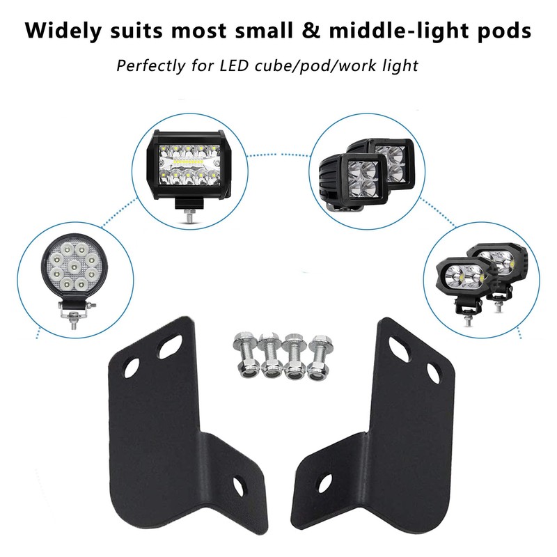 HZHIMO Polaris Ranger Pro-fit Rear Roof Cage Light Mount Bracket