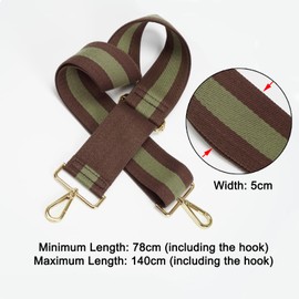 FLYAMAPIRIT Adjustable Shoulder Strap for Bags, 5cm Wide Bag Strap, DIY Accessories for Handbags, Tote Bags and Shoulder Bags (Coffee Brown Coffee)