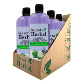 Shampoo Secreto Herbal Bergamota Volumen Capilar 6 Piezas