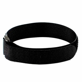 20MM Nylon Hook And Loop Black 1pcs Slip Thru Zip Tie Sport Wrap Watch Band 9 inches Long Adjustablec Comfort fit