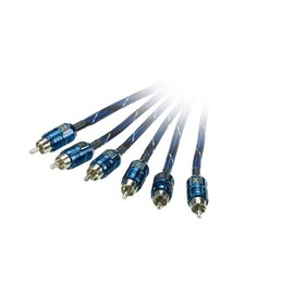 Scosche EFX Delta D25X6 6-Channel Multi-Core Twisted Pair RCA Interconnect Audio Cables - 6CH OFC Car Stereo Connector Cable - 25 Foot Male to Male