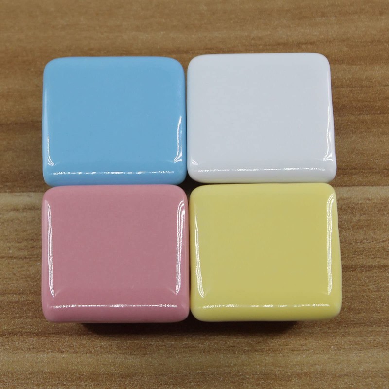 Zerniple White Ceramic Handle Pull Door knobs Cabinet Handles for