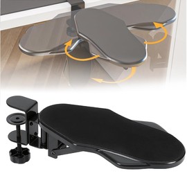 BESSTER "Improved" Desk Armrest, Armrest, Desk Extender, Armrest Rest Cushion, 180° Rotation & 90° Foldable, No Drilling Required, Easy Installation, Desk Expansion, Desk Work, Clamp, Office, Home,