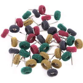 YFFSFDC Rutor, Fiber Buff Router, 4 Color Fiber Buff Wheel, Nylon Trill Bit, Drill, Cloth Brush, Cloth Brush Wheel, Polishing Agent, Electric Drill, Router Bit, 4 Mixed Colors, 0.09 inch (2.35 mm) Shank, 20 Pieces