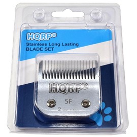 HQRP #5F Blade Dog Grooming Replace A5 Detachable Clipper Blades for Dog Grooming Blades UltraEdge/Ceramic Edge Compatible with Andis/Oster A6/Wahl KM10/Geib/Other Pet Dog Clippers for Grooming 6,4 mm