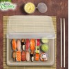 EcoQuality Large Compostable Sushi Trays with Lids - Natural Sugarcane
