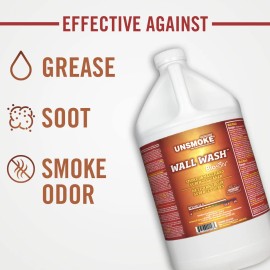 Unsmoke Wall Wash with Biosolv Multipurpose Degreaser for Walls and Smoke Dam...