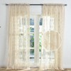 Kotile Beige Lace Curtains 45 Inch Length 2 Panels Rusitc