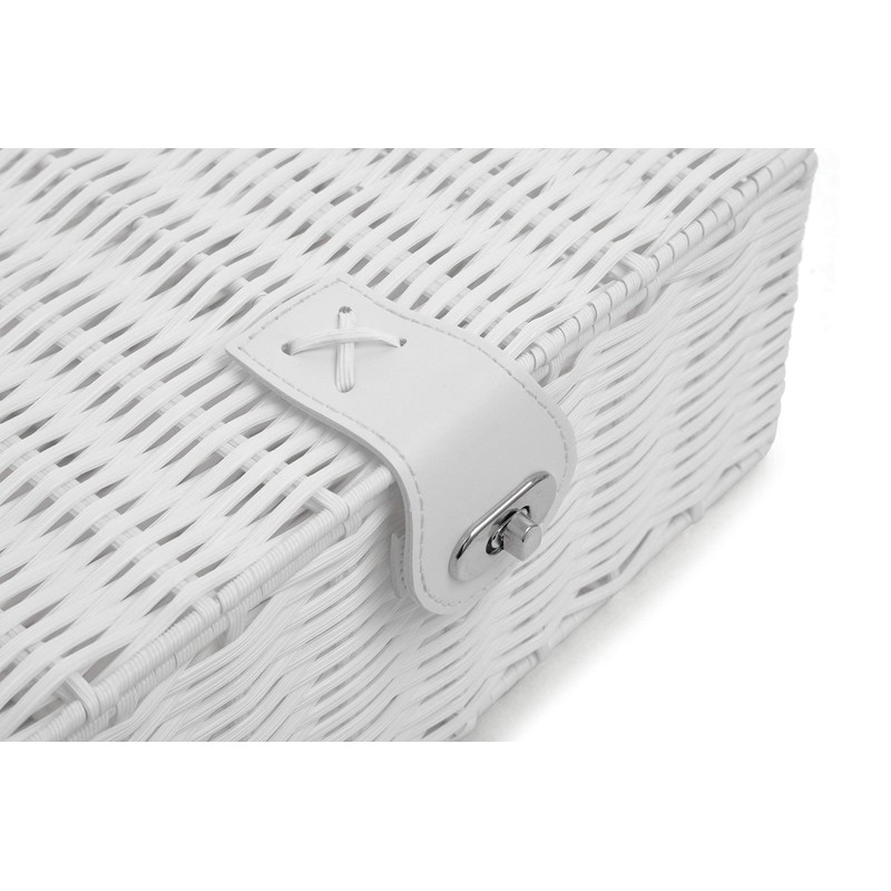 Arpan Small Resin Woven Storage Basket Box With Lid &