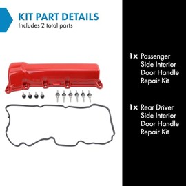 TRQ TRQ Right Valve Cover Red Passenger Side Compatible with Dodge Jeep Ram