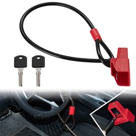 Blueshyhall Car Immobiliser, Steering Wheel to Belt Socket, Seat Belt Lock, Steering Wheel Lock for Car, Car Anti-Theft Steering Wheel, Car Immobiliser, Lock Car Steering Wheel Claw (Black)