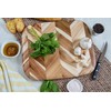 Lipper International Acacia Herringbone Rounded Edge Cutting and Serving Board