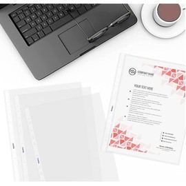 100 fundas de plástico transparente para documento protectores transparentes de hojas para organizar, guardar y proteger hojas de papel de 23.5 x 28.5 cm