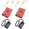 Battery Connector 50A, CESFONJER Red Battery Quick Connect Disconnect Connector