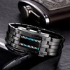 Binary Matrix Blue LED Digital Watch Men Women Cclassic Fashionable
