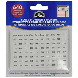 DMC Floss Number Stickers 500 Labels 6103 (6-Pack)