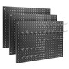 MUWOOD Peg Board, 3 Pack Metal Pegboard Panels Black Pegboards