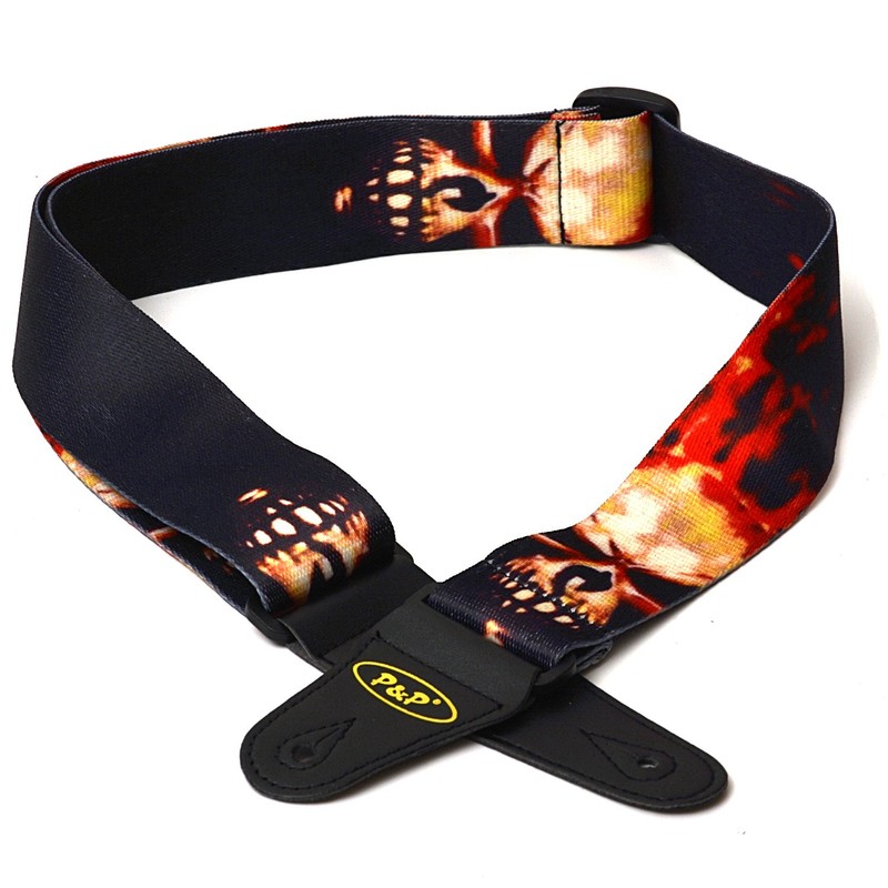 Elagon Skull Style Guitar Strap for Electric, Acoustic and Bass