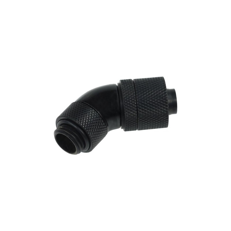 Alphacool HF 13/10 Screw-On Sleeve 45° Rotatable G1/4 Deep Black
