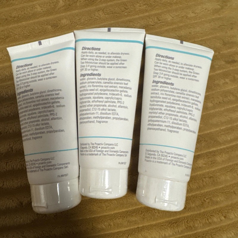 Proactiv Proactive Lot Of 3 Green Tea Moisturizer Acne -