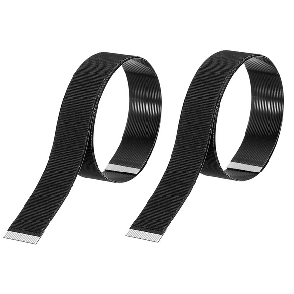 sourcing map Pack of 2 Black Flat Flexible FPV FPC