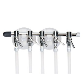 BornFeel Aquarium Air Flow Control Valve Lever 16 in 1 Kit 5-Way Air Pump Splitter & 5 Non-Return Check Valves & 10 Suction Cups for Fish Tank Pond