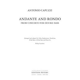 Capuzzi: Andante and Rondo (Piano, Trombone, Tuba) (H1474) (Edition Peters)