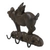 Ebros Gift Cast Iron Whimsical Flying Pig Angel 3-Peg Wall
