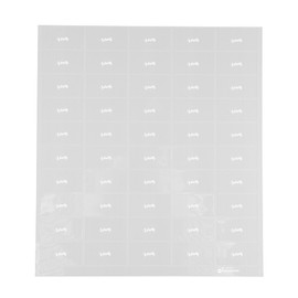 Label Tek Plastic Rum Label - Clear with White Font, Water-Resistant - 2" x 1" - 100 Count Box - Restaurantware