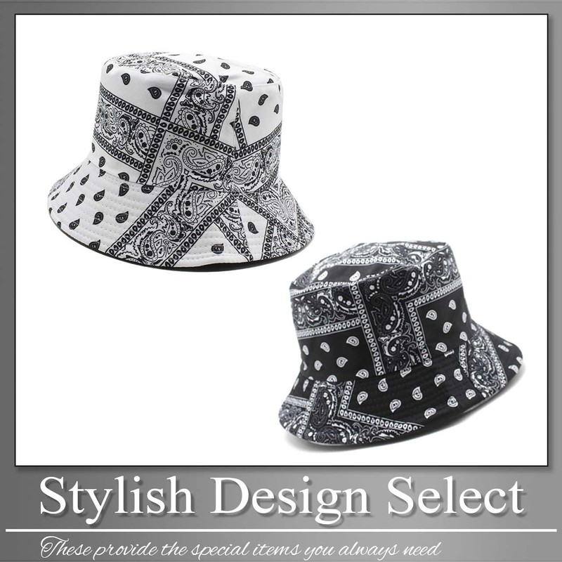 Buzz Selection CAP827 Bucket Hat, Hat, Paisley Pattern, Casual, Sun