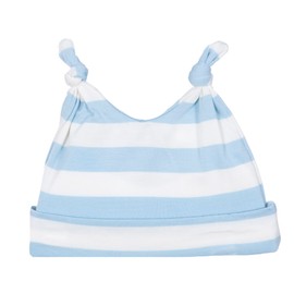 KicKee Pants Print Double Knot Baby Hat, Made from Our Signature Fabric, Newborn Infant Hat, Makes for The Perfect Baby Accessories, Warm and Stylish Baby Cap (Pond Stripe - NB-3 Months)