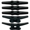 ZUJARA 4 inch Black Boat Cleats, 5-Pack Electrophoretic Coated Black