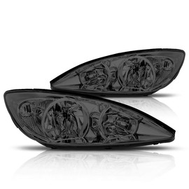 PM PERFORMOTOR Headlights Assembly Compatible with 2002 2003 2004 Toyota Camry XV30, Pair of Headlamps with Smoked Lens Clear Corner