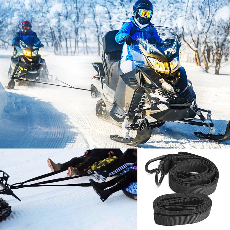 Hoypeyfiy Outdoor Snowmobile Tow Strap Emergency ATV Sleds Reinforced Nylon